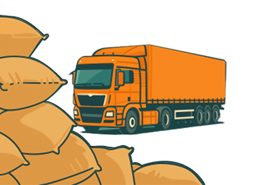 FPS Management System - Delivery truck and sacks